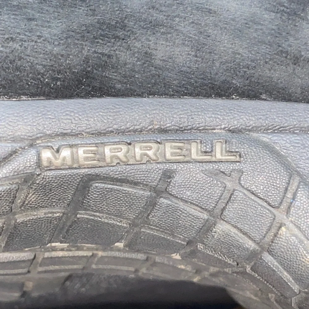 MERRELL ENCORE STITCH HIGH BLACK BOOT WO SIZE 7 SUEDE FAUX FUR LINED EUC‎ CLEAN